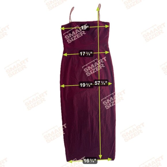 Maggy London Velvet Slip Dress Womens‎ Vintage Formal Burgundy Fitted Spaghetti - Picture 2 of 7